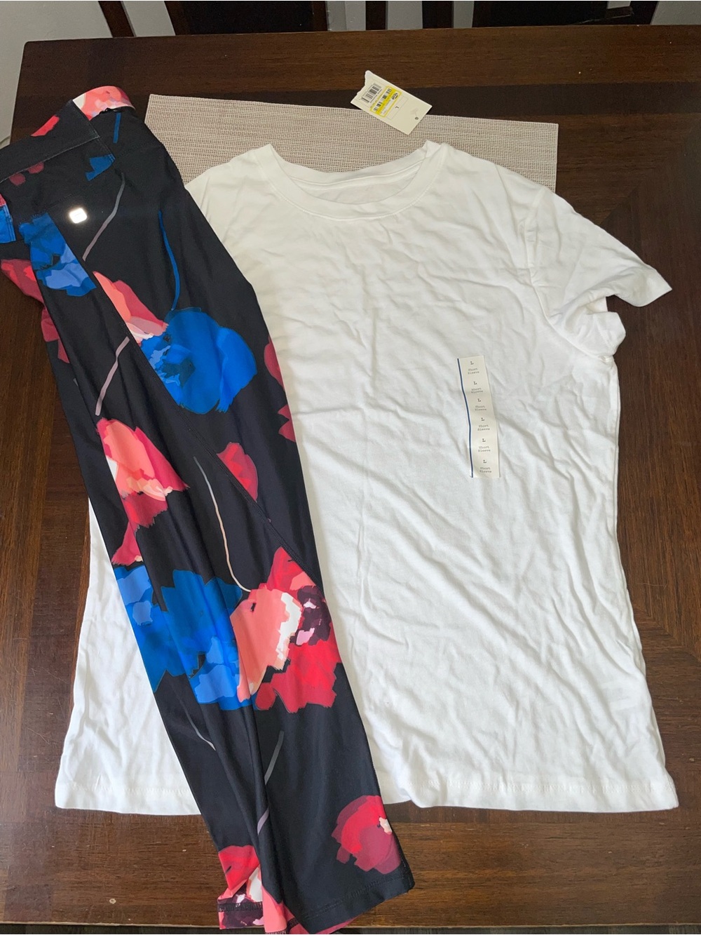 Fabletics Capri Leggings size medium & A New Day White Tee Women’s Large NWT